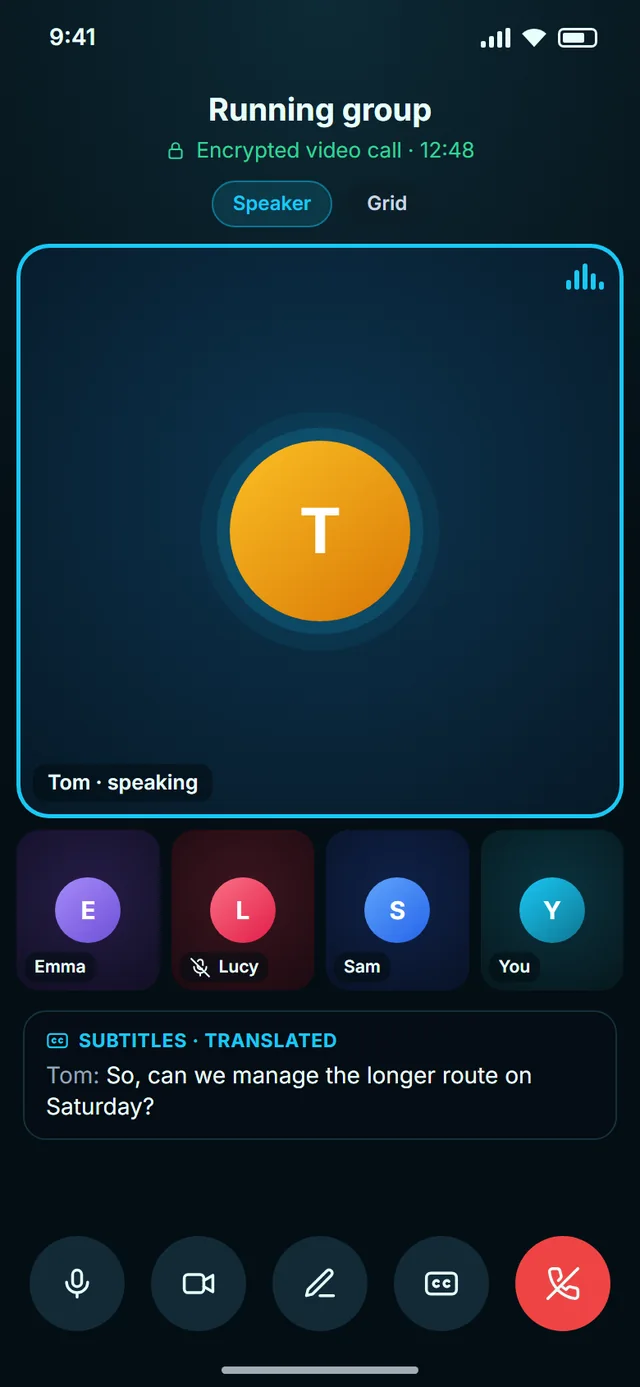 Group calls and video conferences