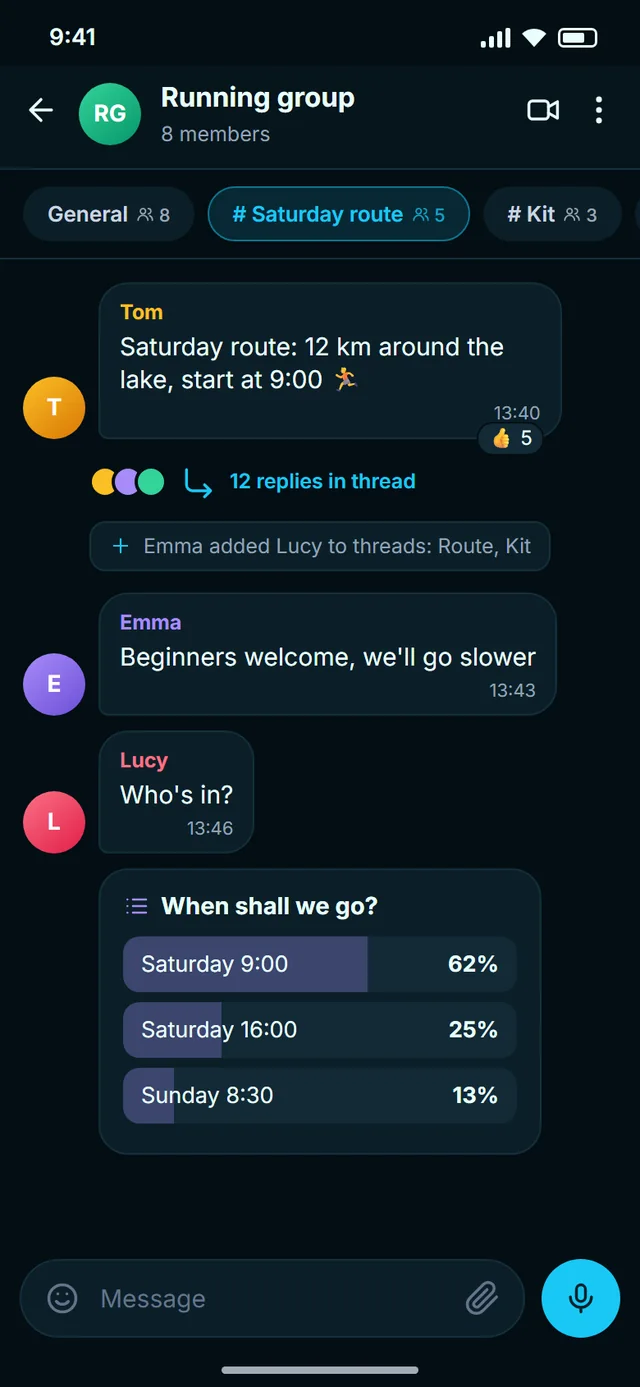 Every topic in its own thread