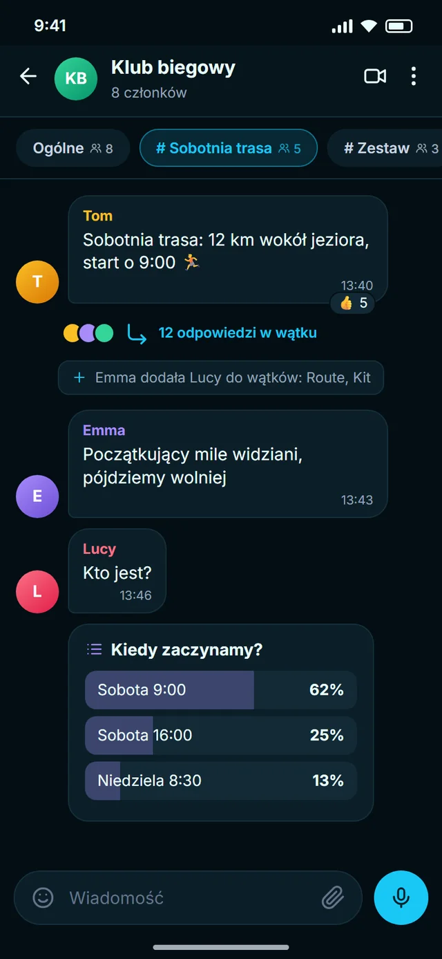 Grupa z wątkami